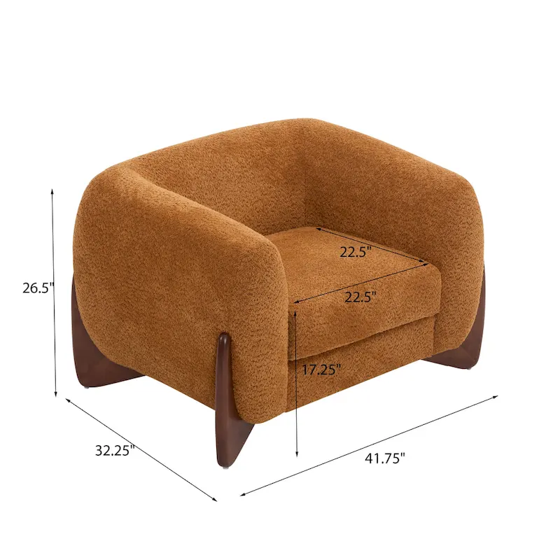 Tina Modern Upholstered Boucle Arm Club Chair by Christopher Knight Home