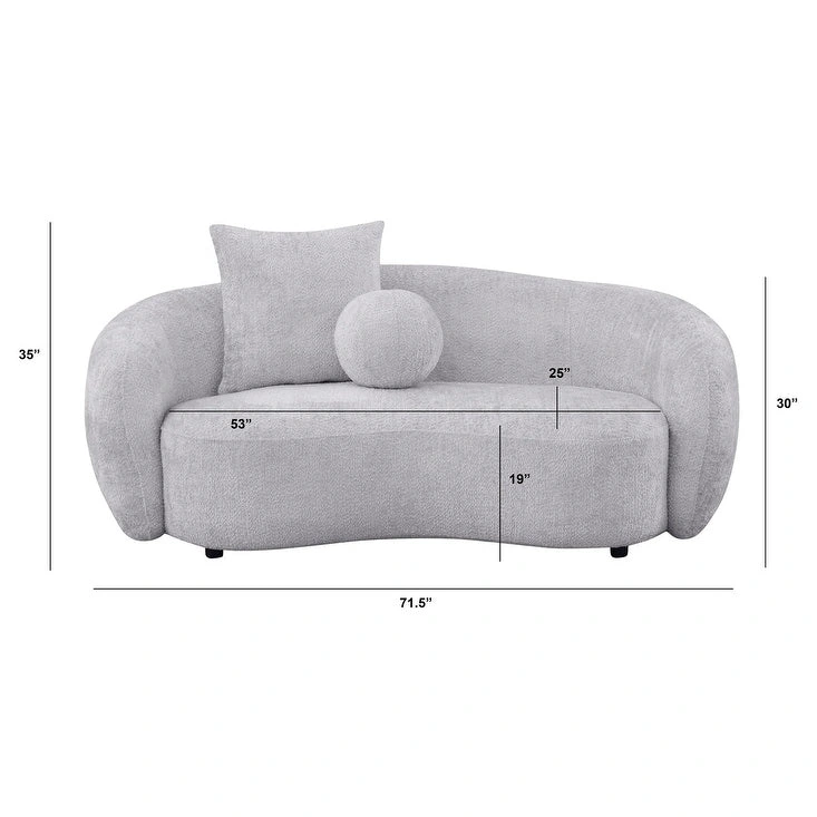 Best Quality 2pc Teddy Fabric Sofa & Loveseat