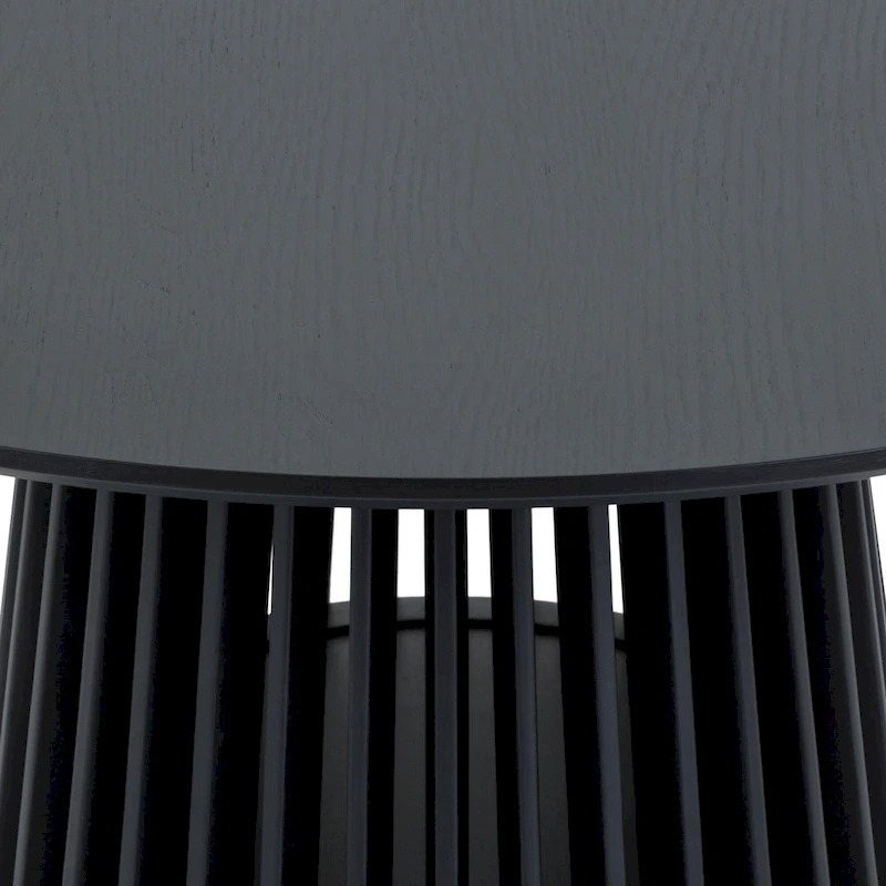 Pasadena 79 inch Solid Wood Oval Dining Table with Slatted Pedestal Base