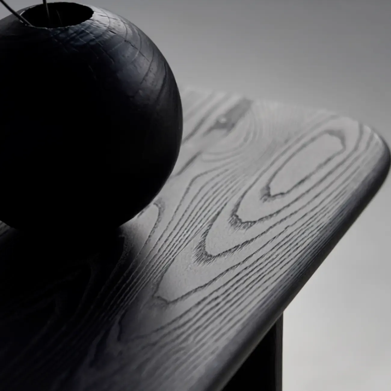 Modern Rectangle Black Ash Console Table