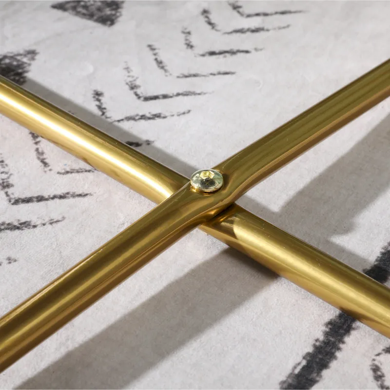 28 Polyester Upholstered Accent Chair with Gold Base