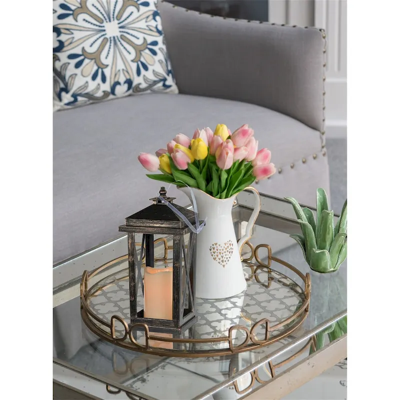 Set of 2 Lantern with Led Candle