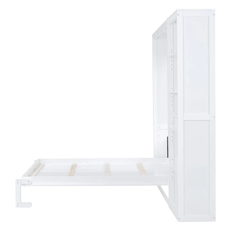 Merax Murphy Bed Wall Bed with Shelves