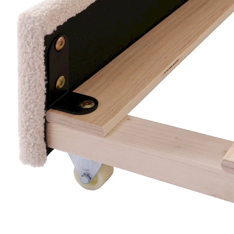 Full Teddy Fleece Daybed with Trundle and LED Lights