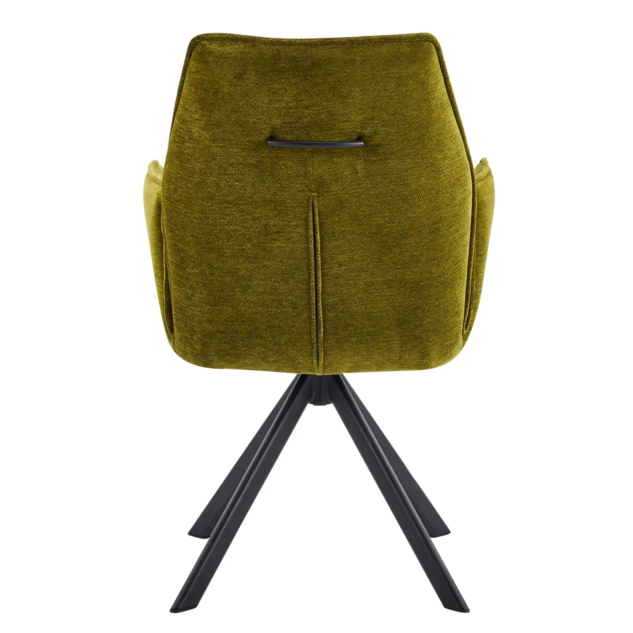 Swivel Modern Fabric High Back Upholstered Dining Chair