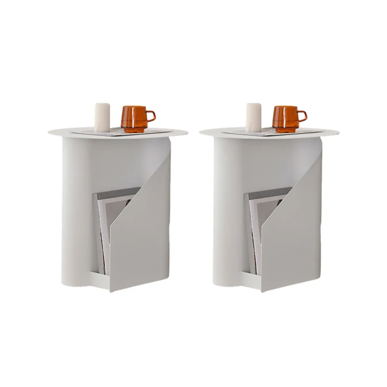 Scandinavian Abstract Iron Small Round Side Table