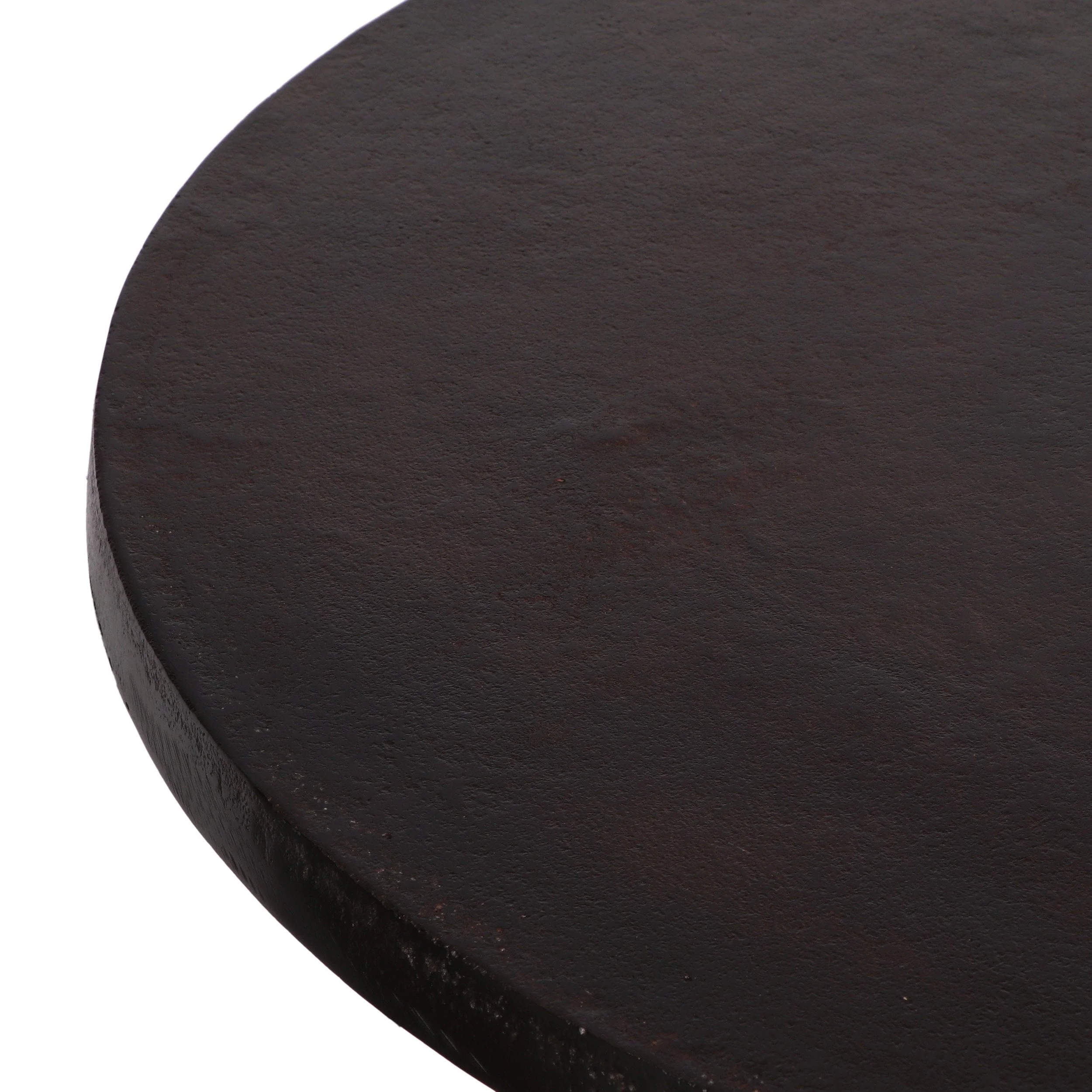 Modern Handcrafted Aluminum Round Dining Table, Raw Bronze - NH112513