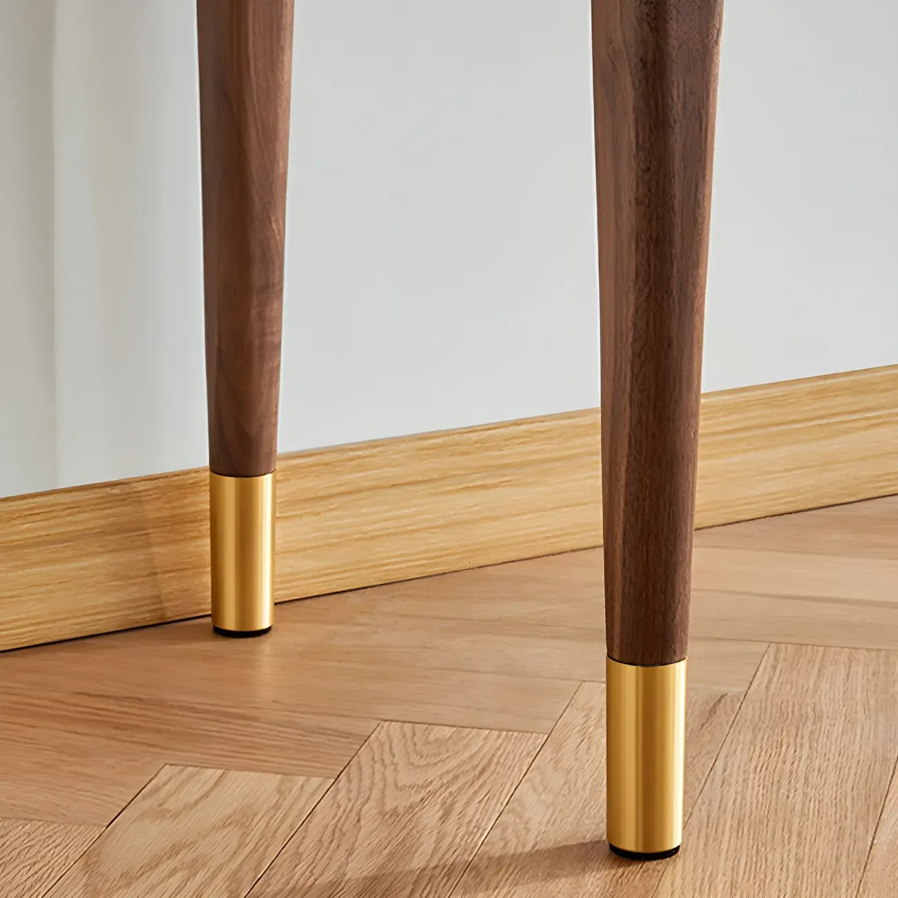 Natural Wood Entryway Console Table with Drawers