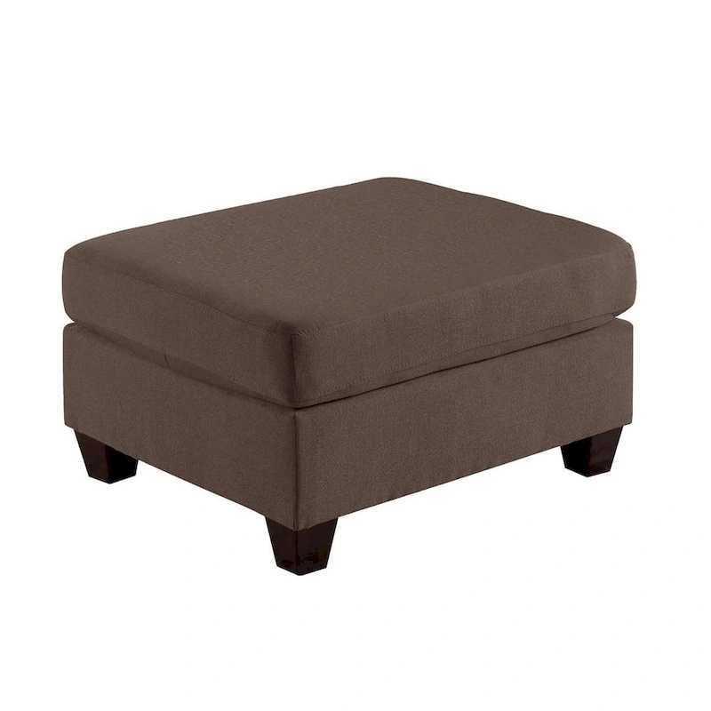 Linen Like Fabric Ottoman