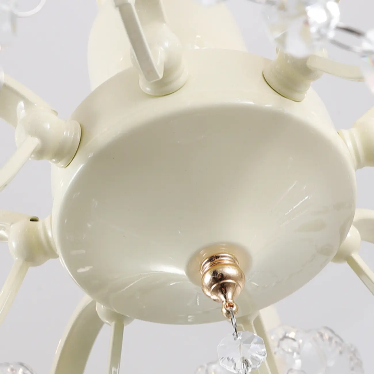 French Romantic Dimmable 8-Light Crystal Chandelier