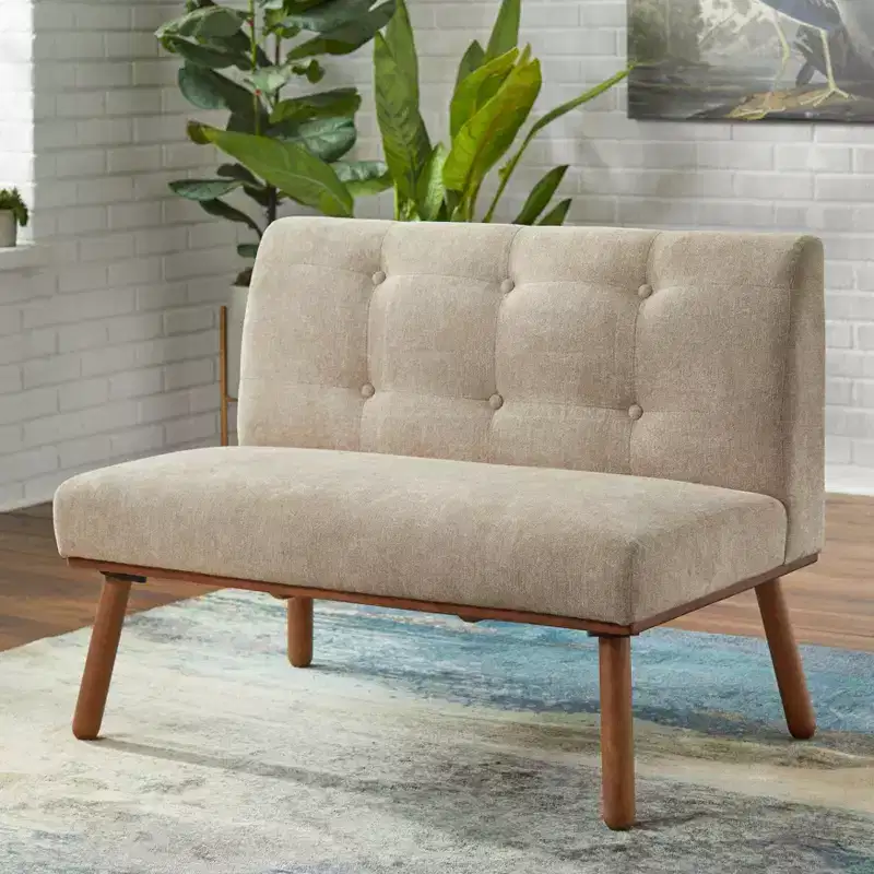 Buylateral 4pc Seats 4 Neha Mid Century Modern Upholstered Dining Set