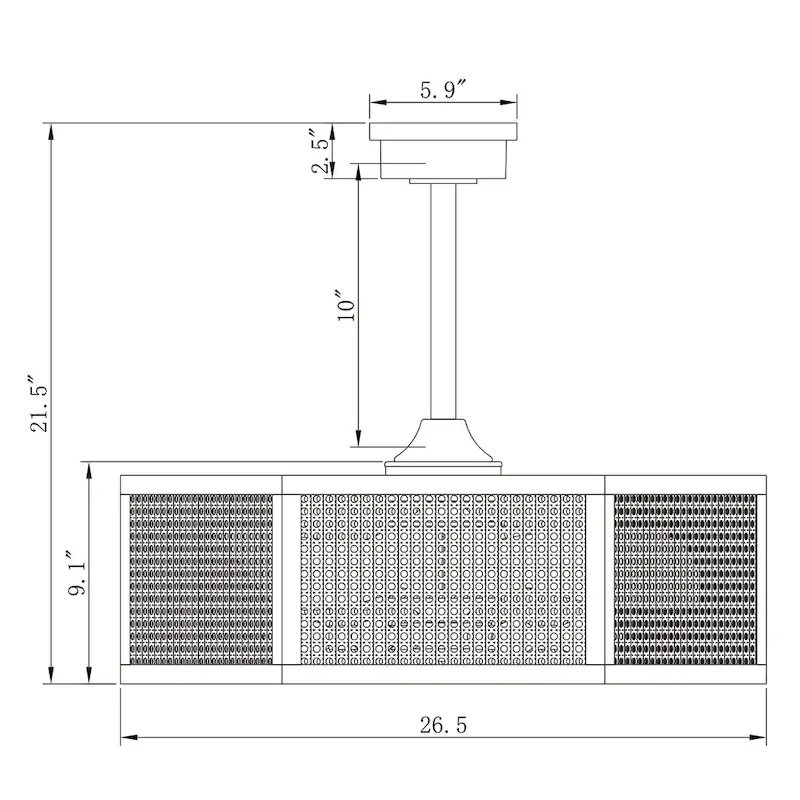 Neira 27 Inch Traditional Rattan Fandelier with Remote