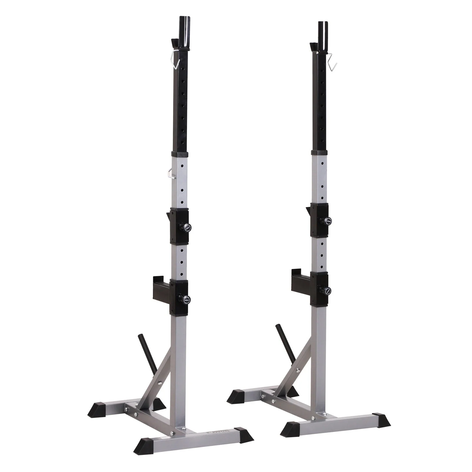 Soozier Steel 2-piece Height Adjustable Barbell Squat Rack/Bench Press - N/A
