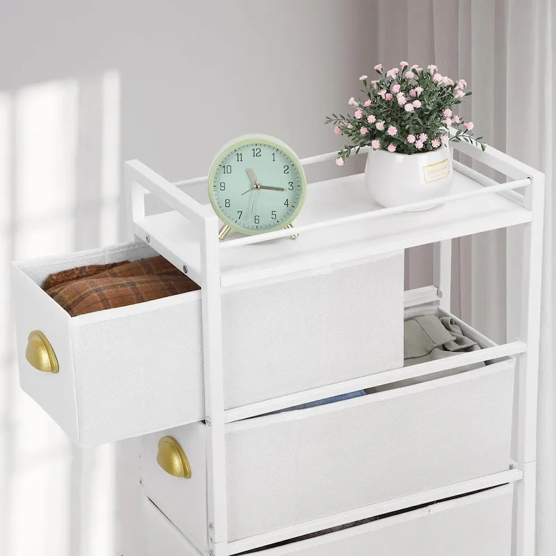 Narrow Dresser Storage Tower with 4 Drawers