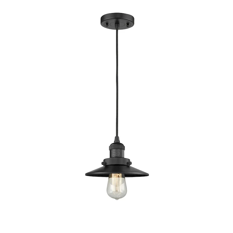 Innovations Lighting Railroad - 1 Light 8  Cord Hung Mini Pendant