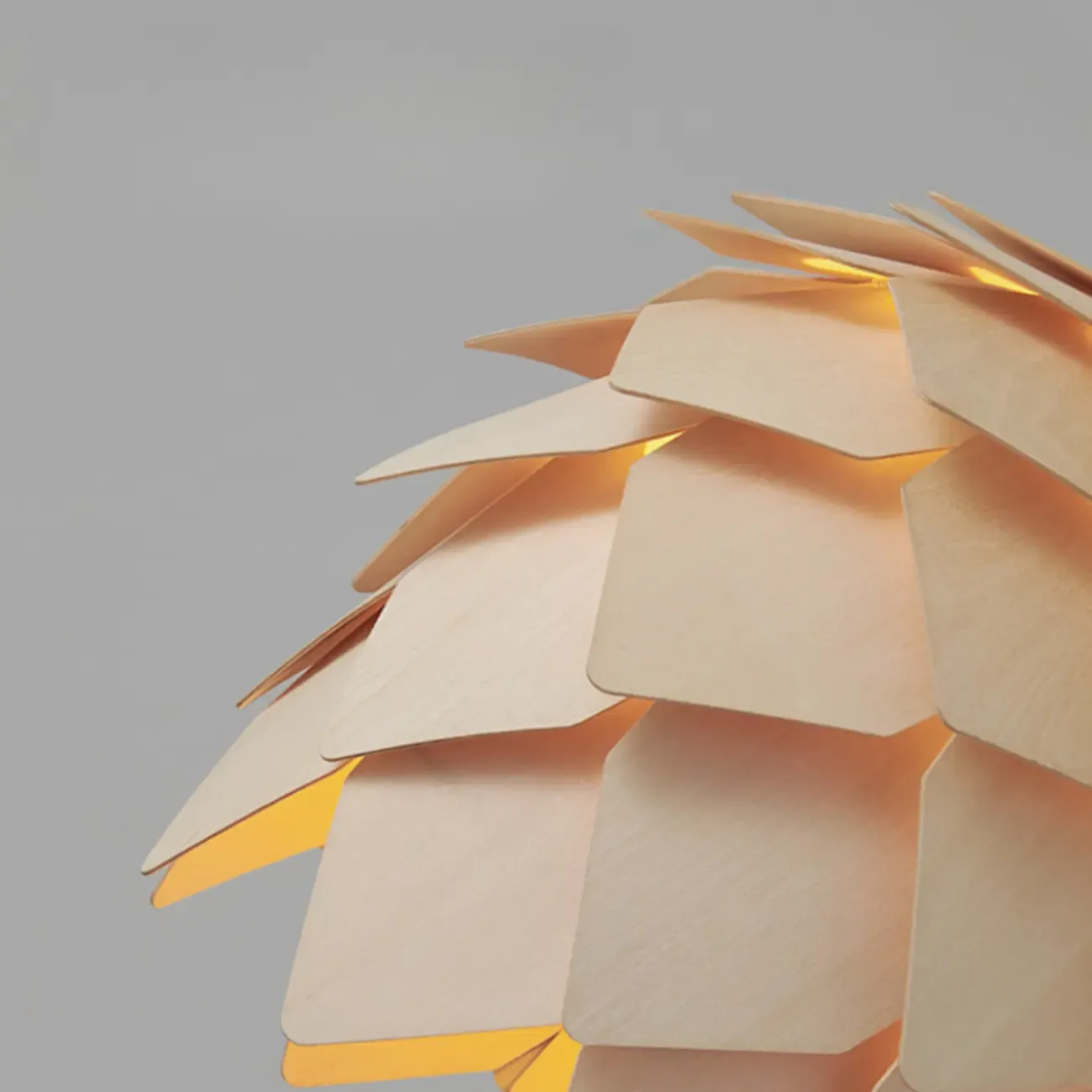 Exquisite Solid Wood Pine Cone Pendant Light Hanging Lamp