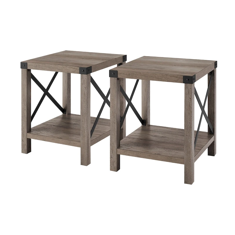 Middlebrook Kujawa 18-inch X-side Accent Table (Set of 2)