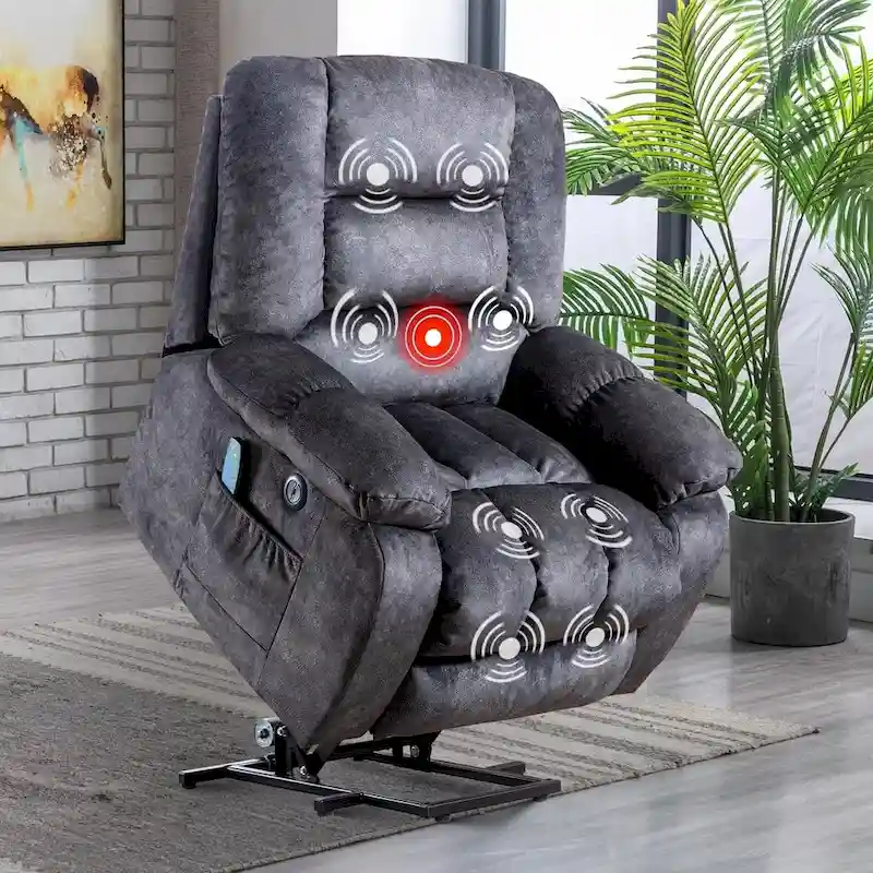 Power Lift Assist and Massage Recliner Chair for Elderly