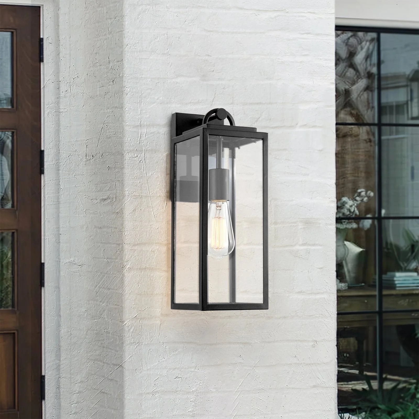 Damon 16  Industrial Farmhouse Weather Resistant Outdoor Wall Sconce