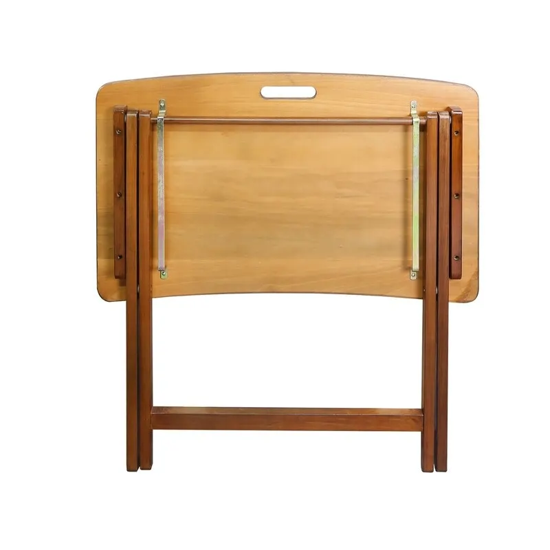 Copper Grove Goosefoot Folding TV Tray Table with Solid Hardwood