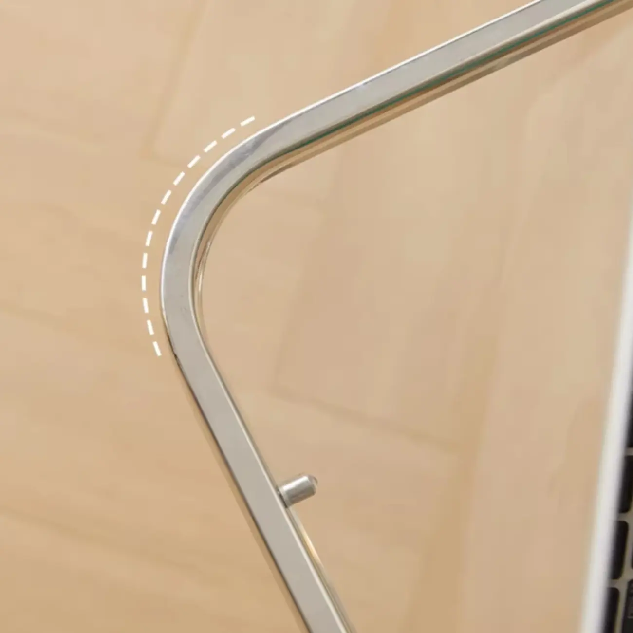 Adjustable Glass Side Table with Wheels and Metal Legs