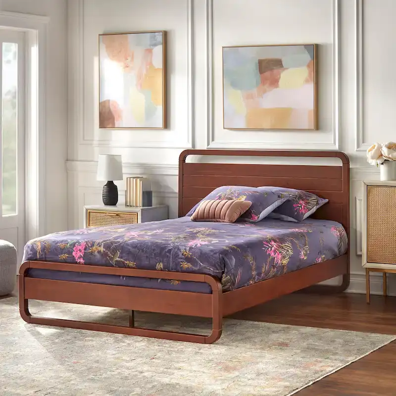 Solid Wood Queen Platform Bed