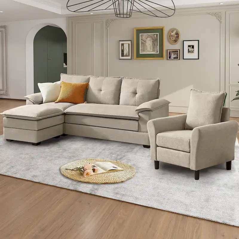 82.28 L Shaped 3 Pieces Living Room Sets