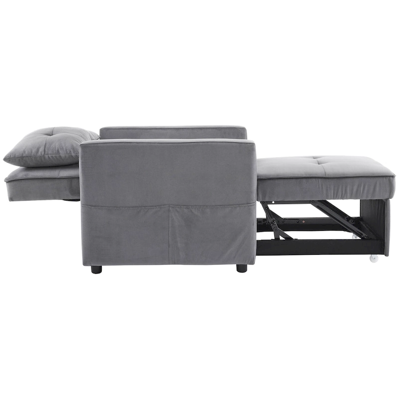 Christopher Knight Home - Sophia Convertible Sleeper Sofa Chair Bed with Adjustable Backrest and Built-In Pillow