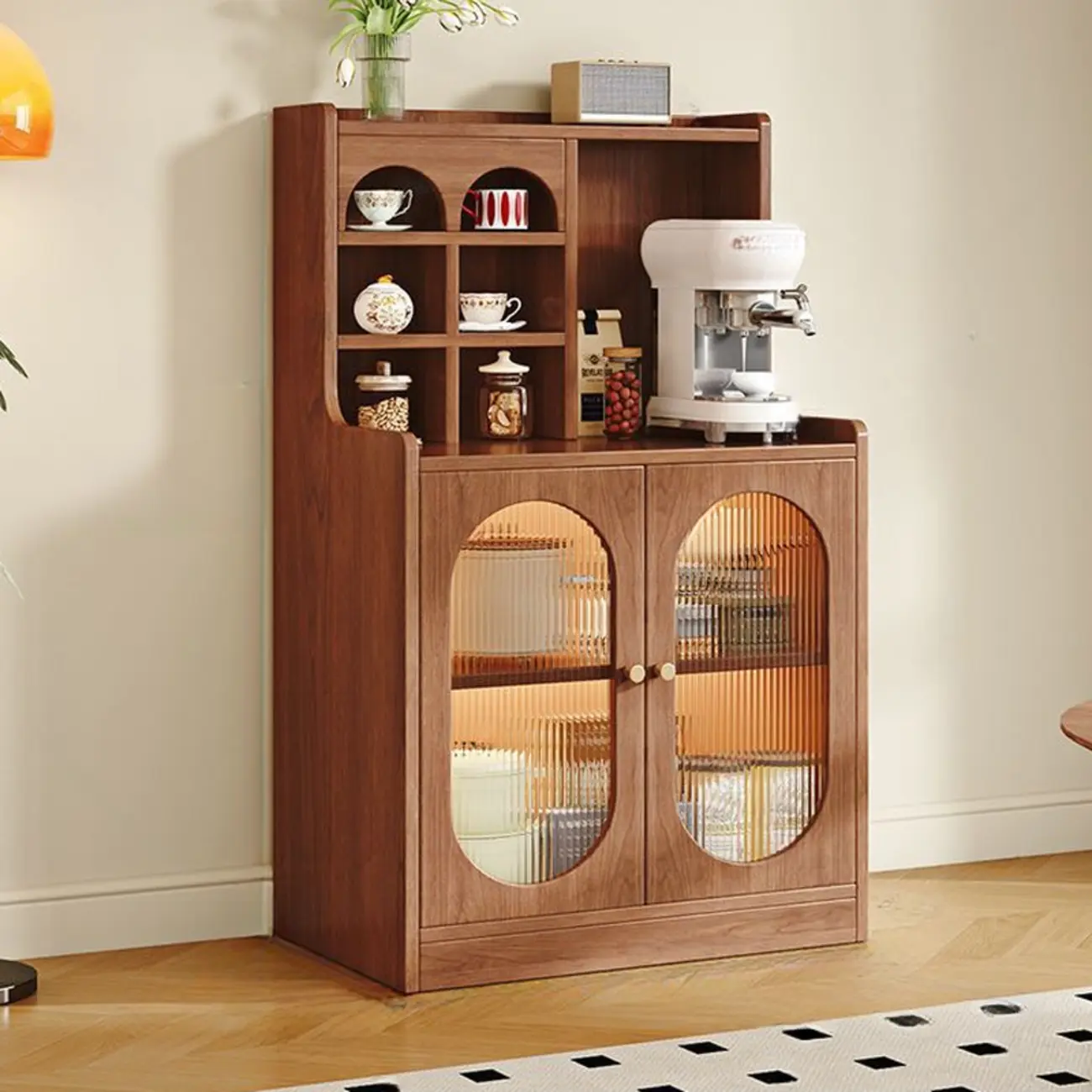 Modern Wood Buffet Storage Cabinet Sideboard