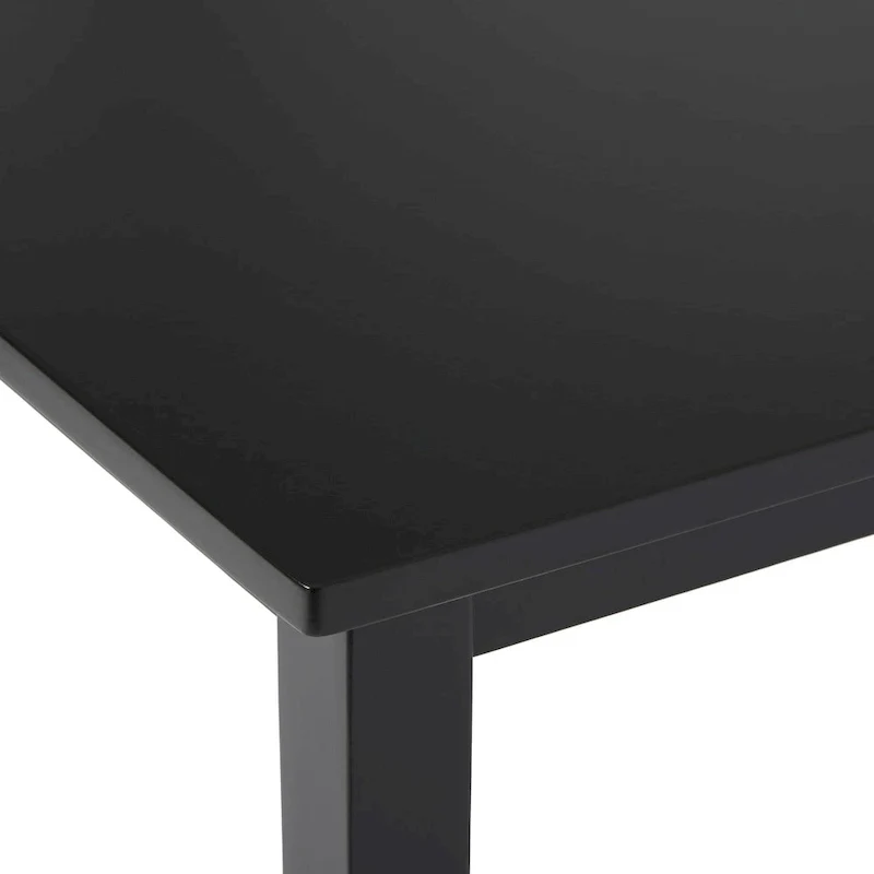 Black and Silver 5-Piece Dining Table and Chairs Set