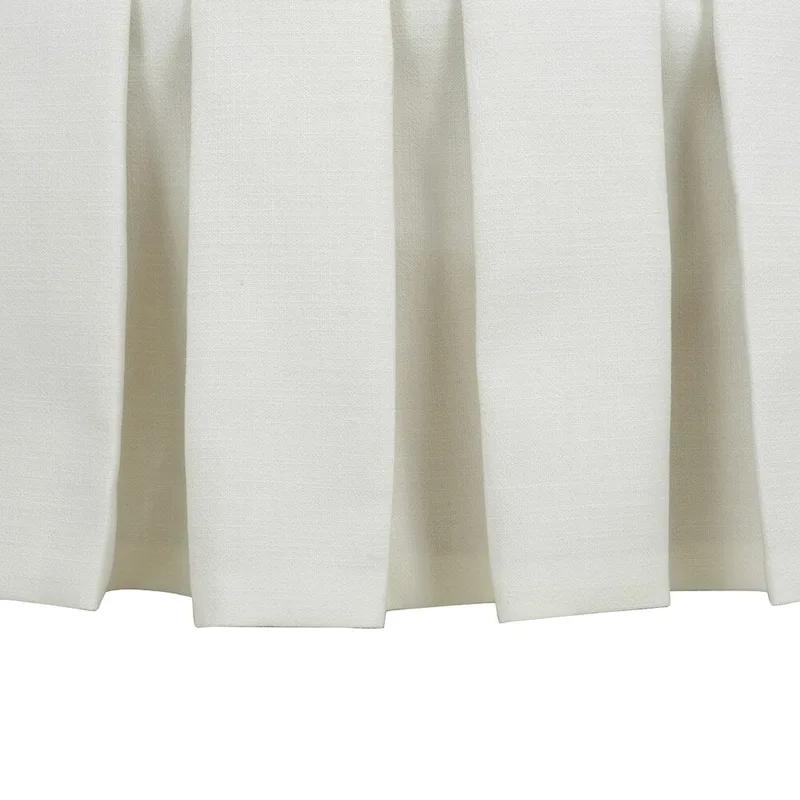 Gracewood Hollow Baruti Tufted Cocktail Ottoman with Pleated Skirt