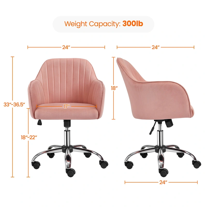 Yaheetech Desk Chair Height-Adjustable Swivel Computer Chair