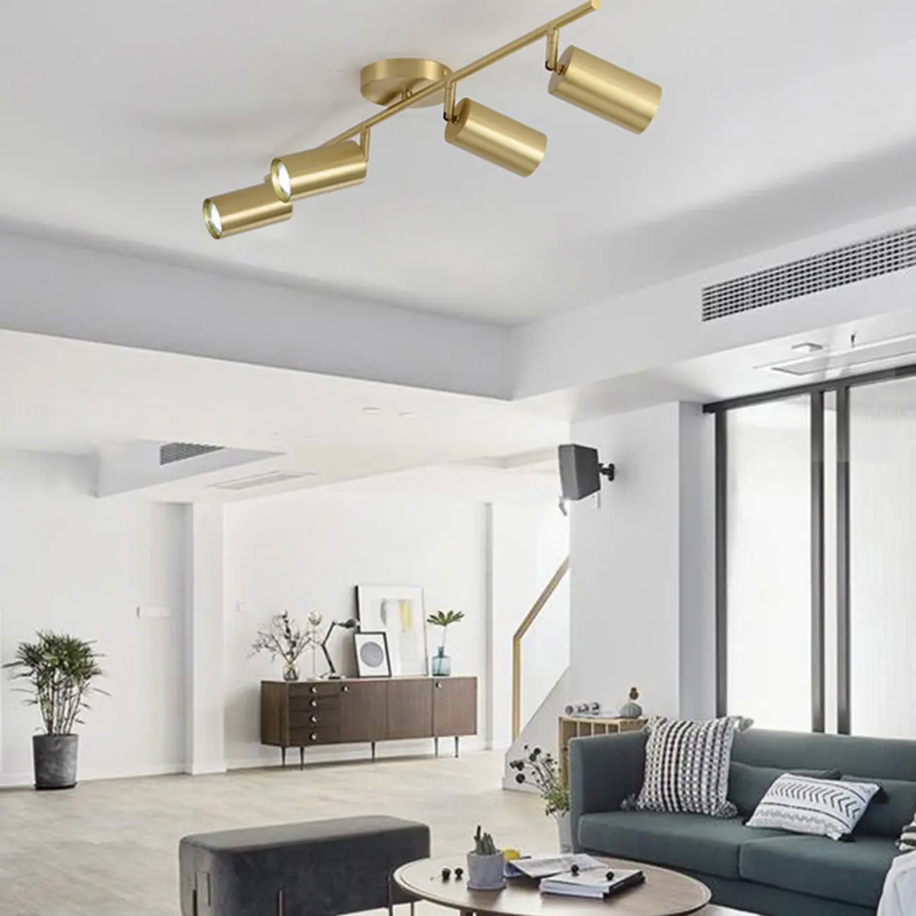 Modern Brass Adjustable Track Lighting