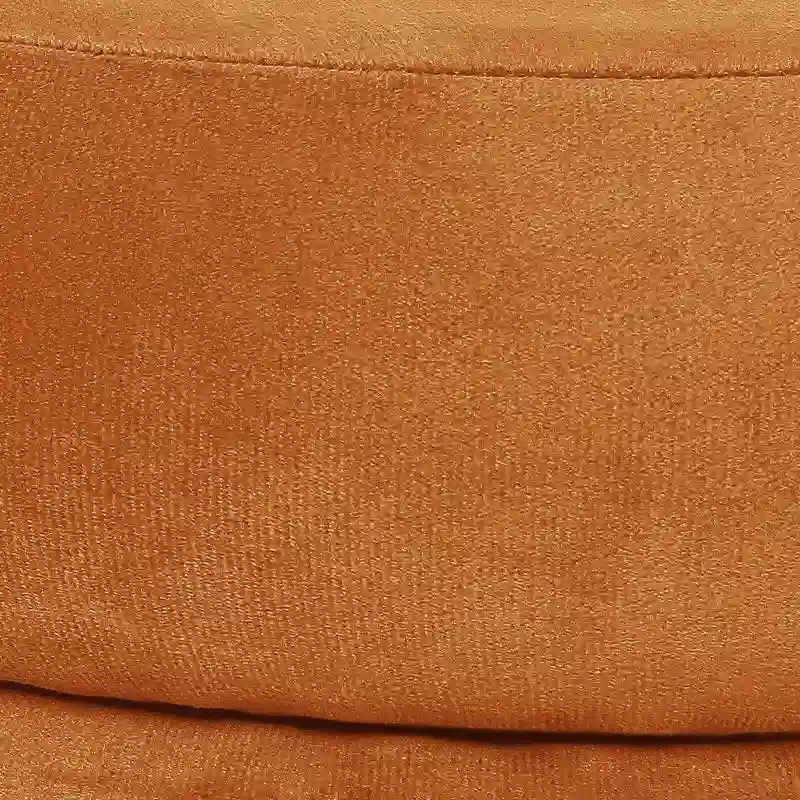 Adeco Round Velvet Ottoman Upholstered Foot Stool