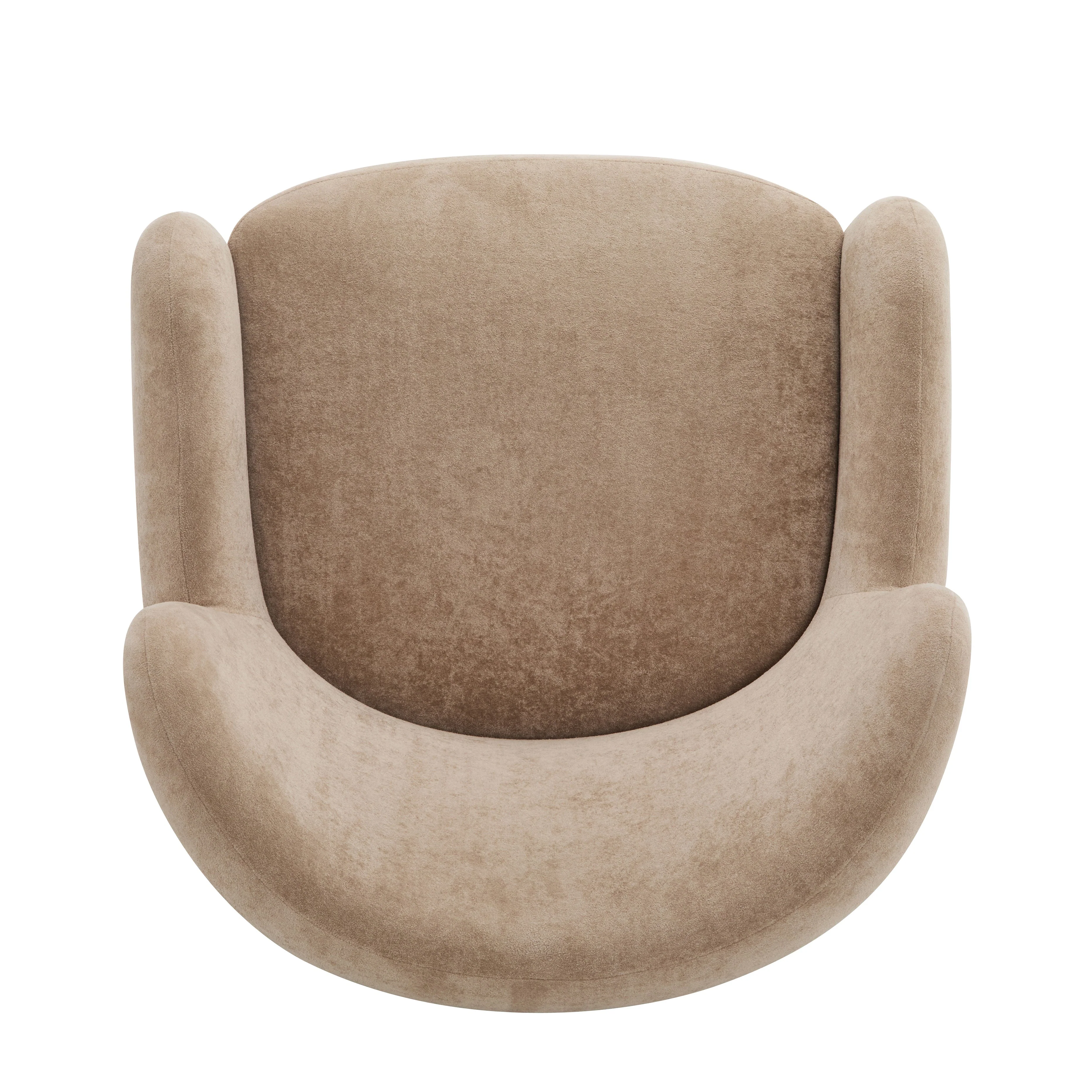 Luxury Modern Fabric Armchair with Round Arms & Tapered Legs