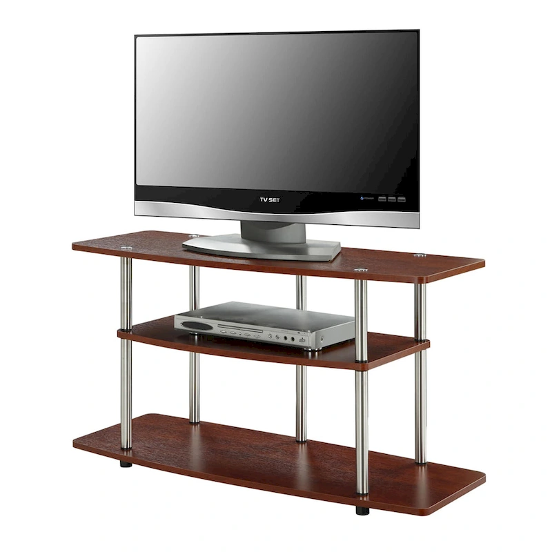 Convenience Concepts Designs2Go No Tools 3 Tier Wide TV Stand