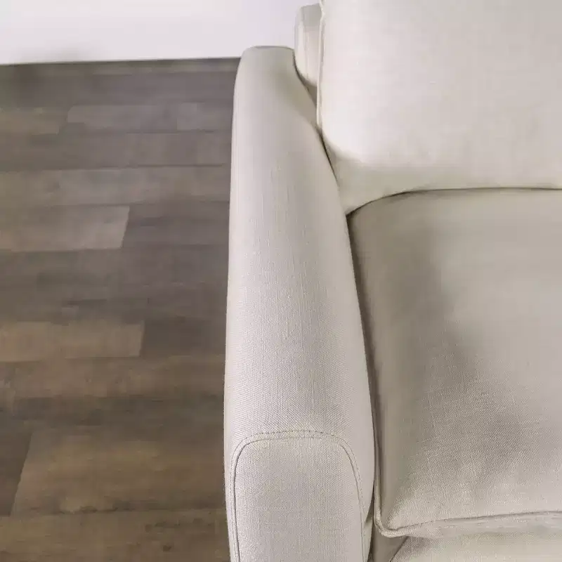 HOMES: Inside + Out Gubera 82" Mid-Century Sofa Cotton Linen Blend Upholstery with Feather Blend Cushions