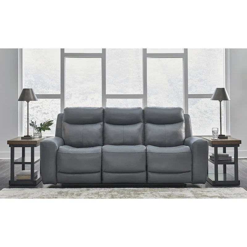 Steel Power Reclining Sofa - 89W x 42D x 43H