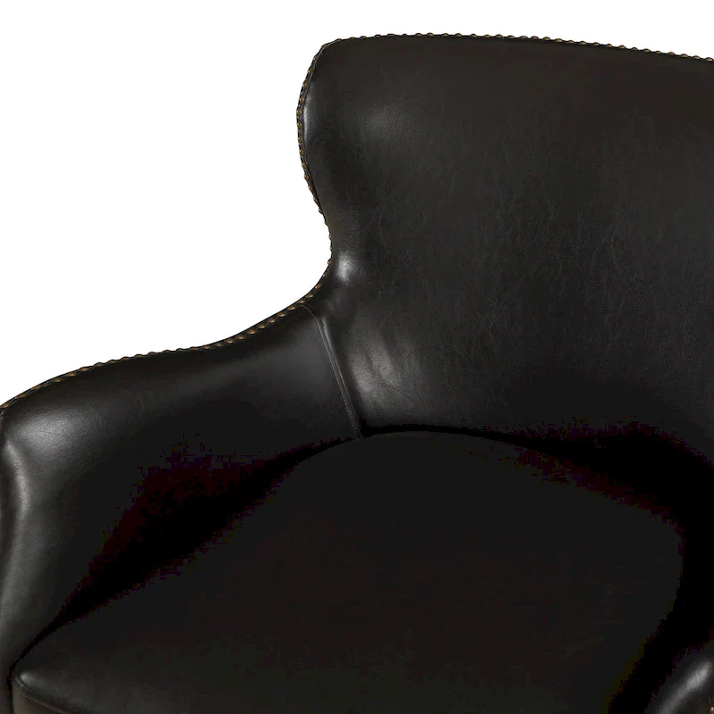 Daniela Deep Brown High Leg Slope Arm Chair, Wingback Chair