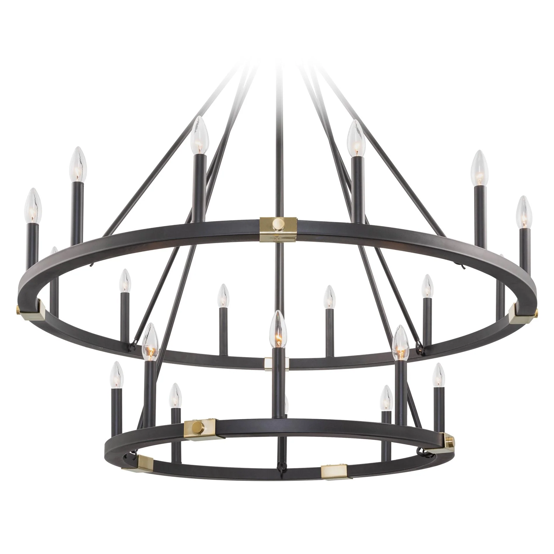 Homestead 41 20-Light Large Industrial Rustic Farmhouse 2-tier Wagon Wheel Kitchen Island Chandelier