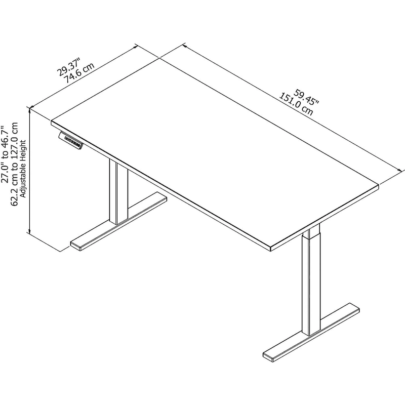 Bush Business Furniture Move 60 Series 60x30 Adjustable Standing Desk