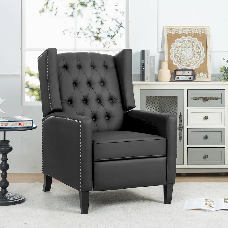 Wide Manual Wing Chair Recliner - 34.45 x 27.16 x 40.55