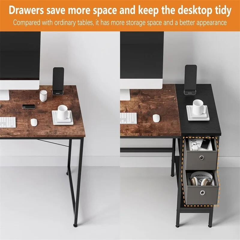 Computer Desk with Drawers 47