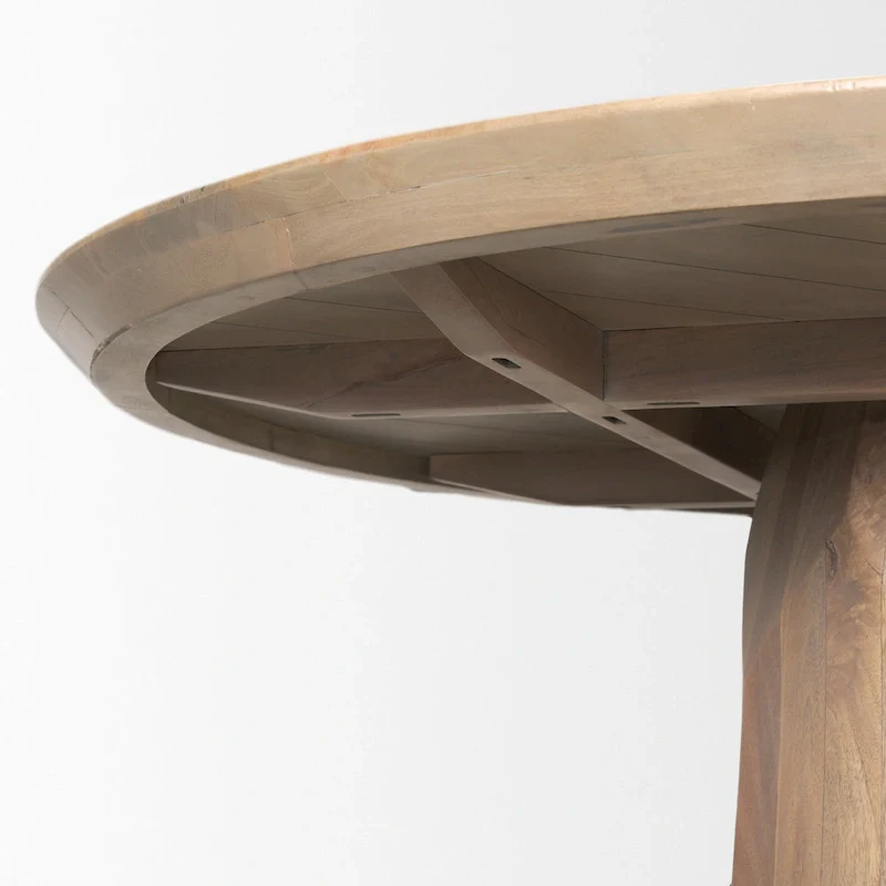 Fitzgerald 60 Light Brown Wood Dining Table - 60.0L x 60.0W x 30.0H