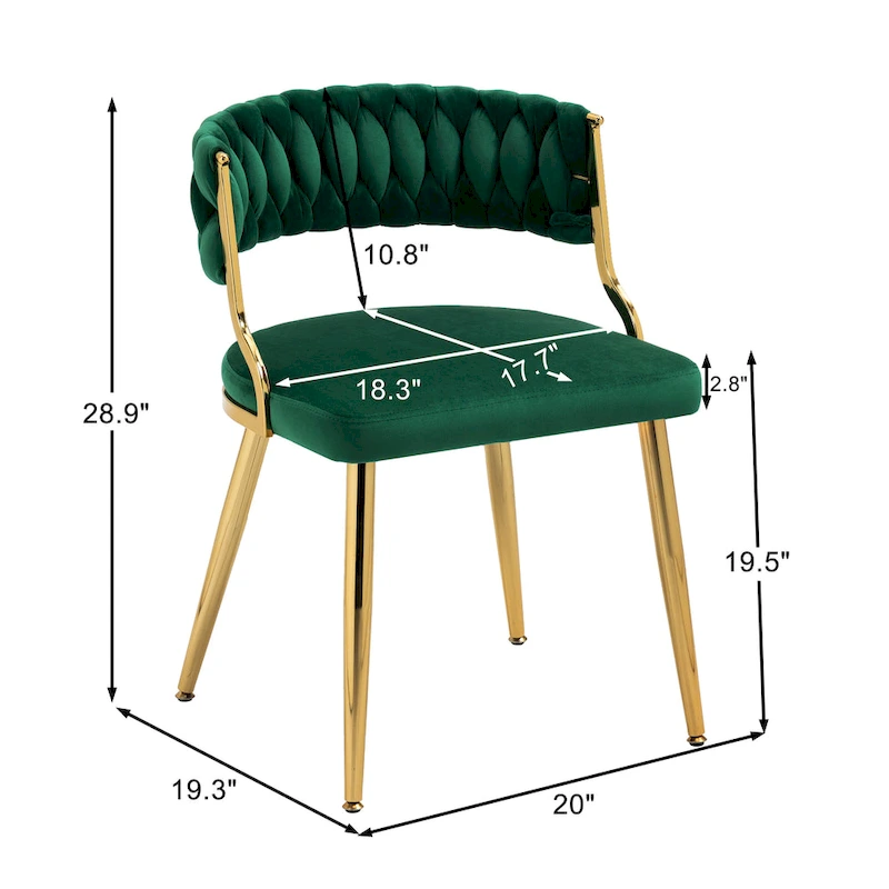 Modern Velvet Dining Chairs Set of 4