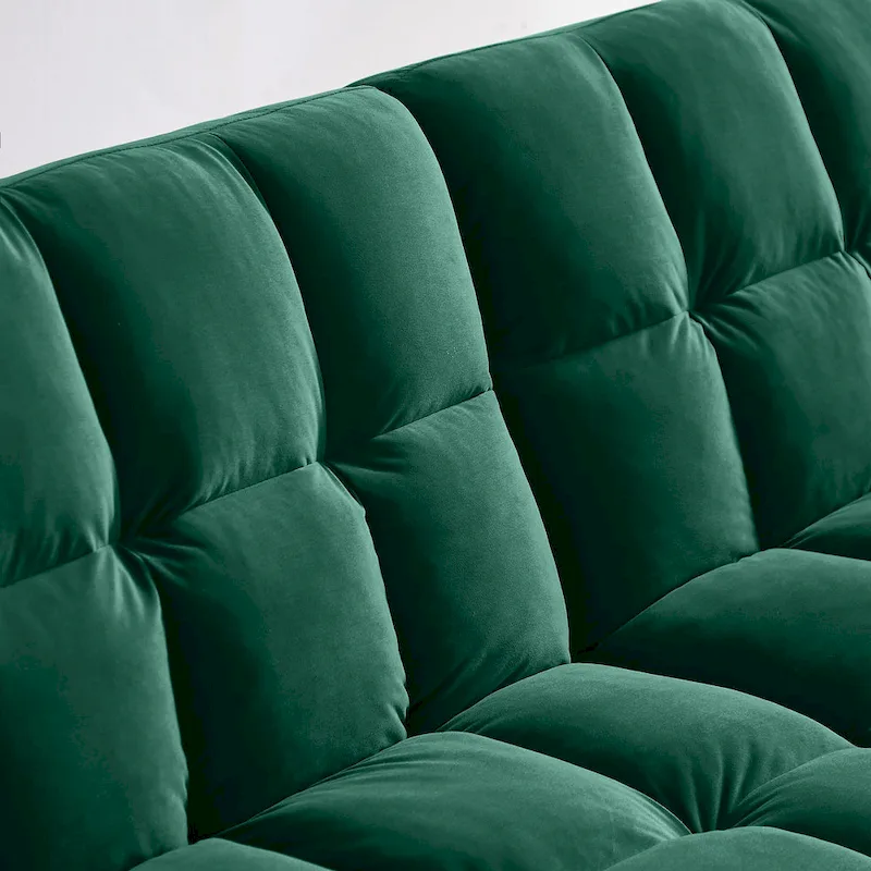 Velvet Convertible Sofa Bed - 3-Position Futon