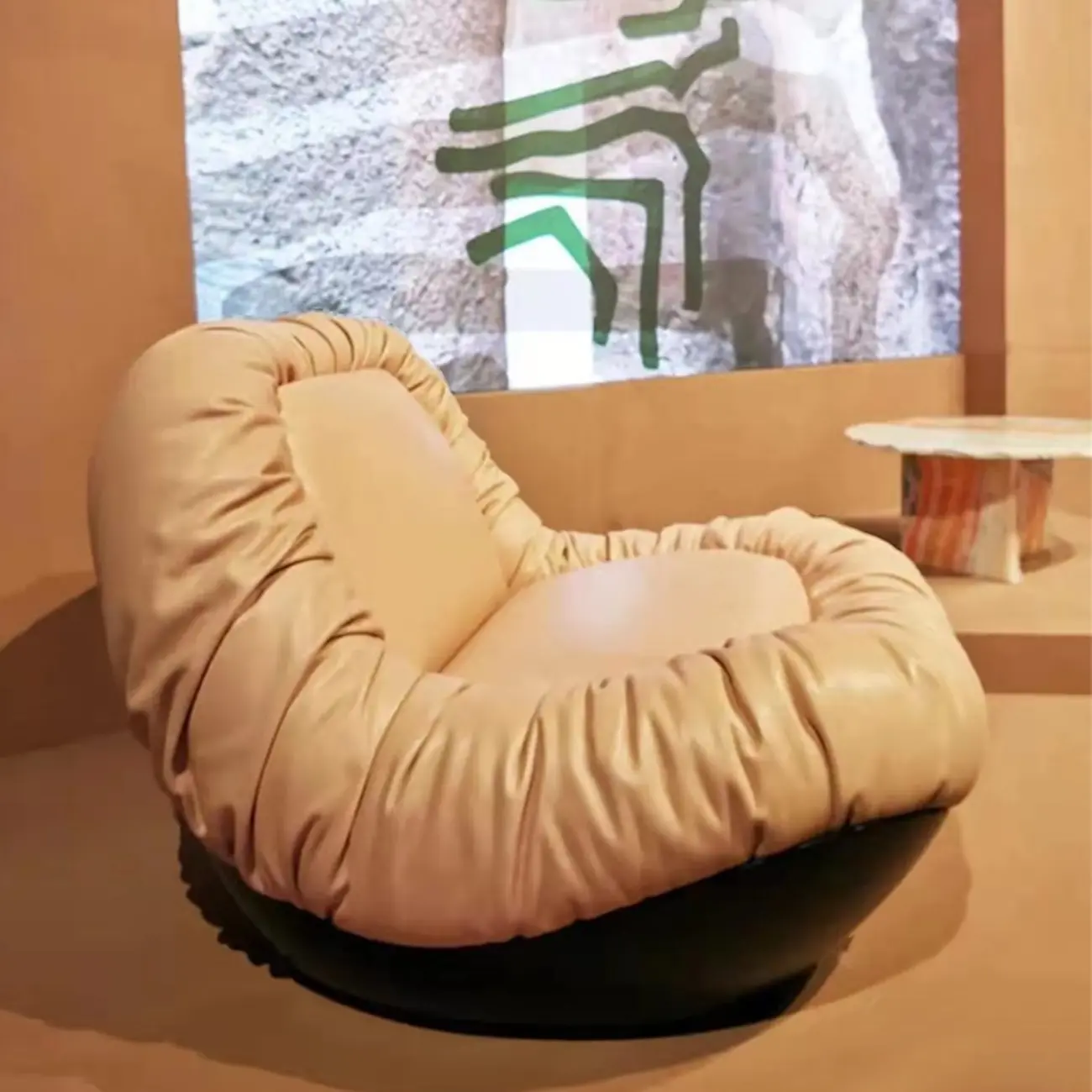 Contemporary Faux Leather Armless Person Side Chair