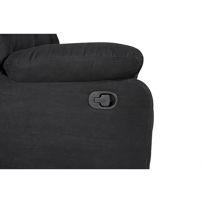 93 Width Polyester/Suede 5-Piece Manual Reclining Sectional Sofa