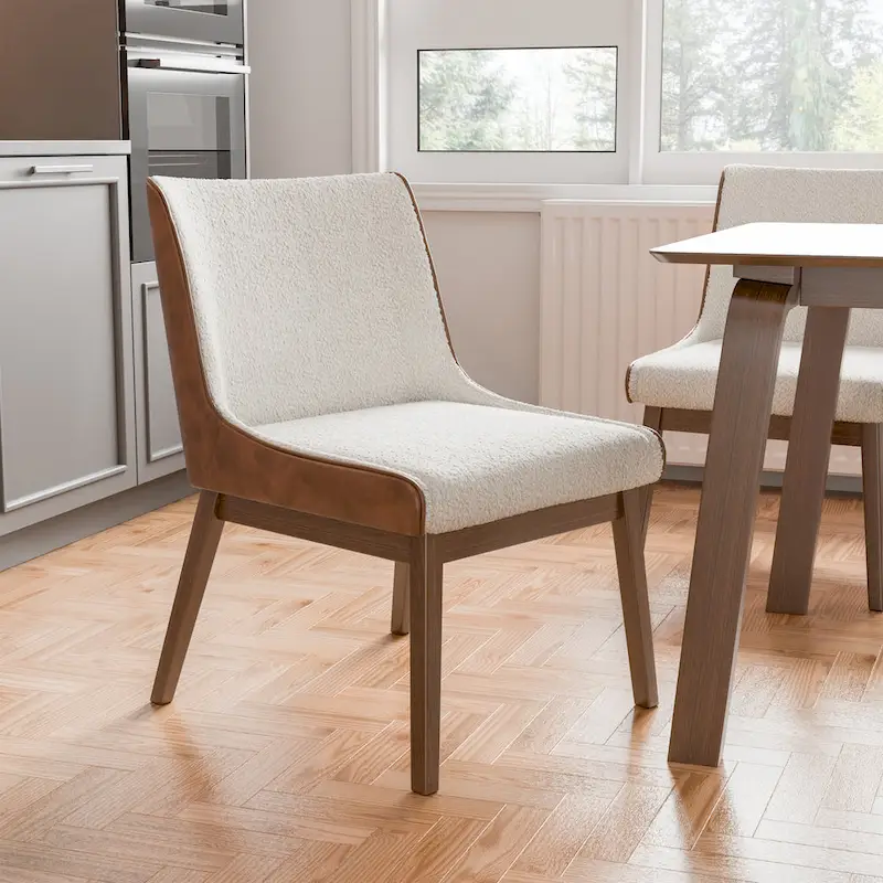 Furniture of America Beau III Mid-century 2-Pack Wingback Dining Chair Set