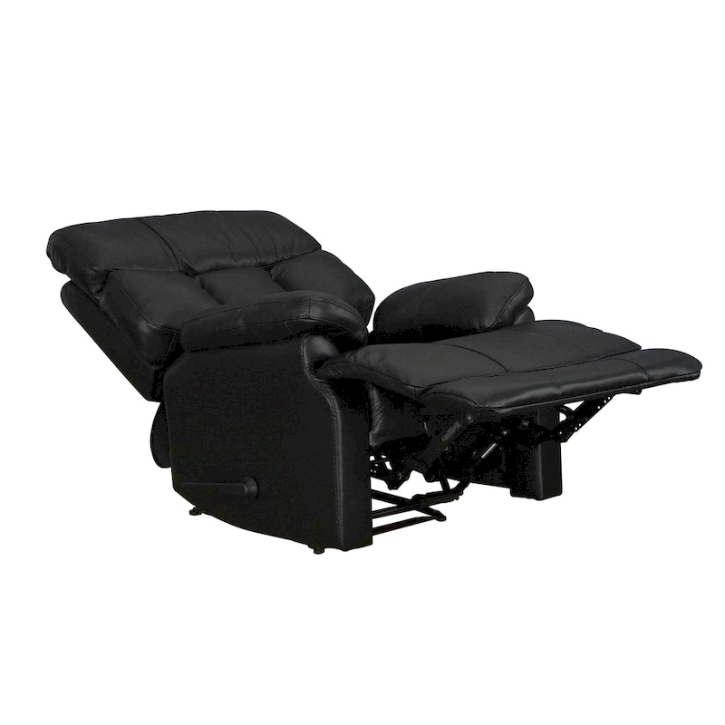 Davin Top Grain Leather Genuine leather Brown Extendable Footrest Manual Recliner